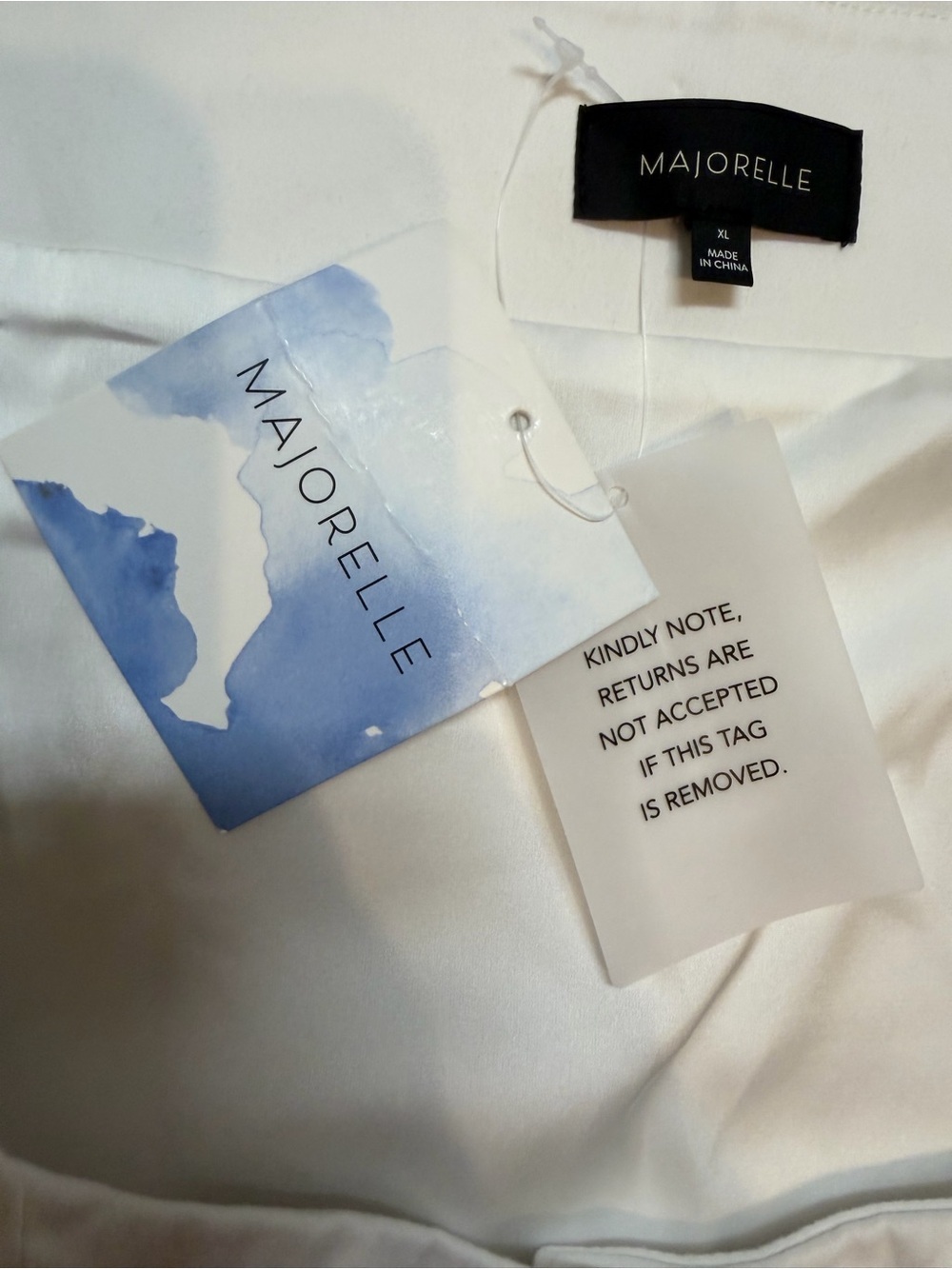 NWT MAJORELLE Genevieve White Short Sleeve Gold Rose Button Mini Dress REVOLVE - Picture 6 of 12